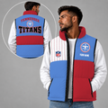 [SPECIAL OFFER] NEW CUSTOMIZED NFL31 TST TENNESSEE TITANS SLEEVELESS PUFFER VEST