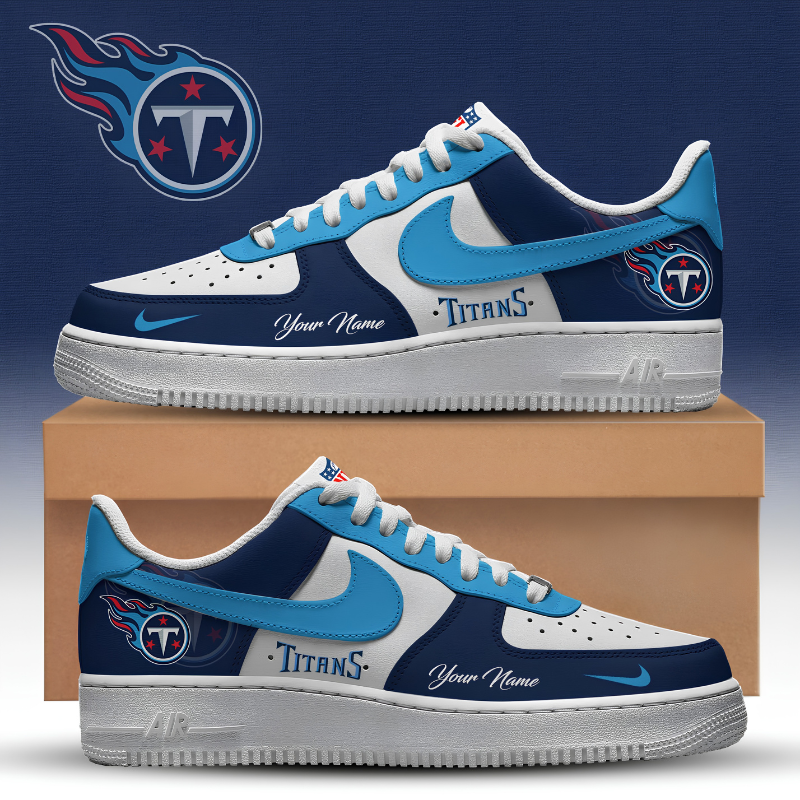 [SPECIAL OFFER] NEW CUSTOMIZED NFL31 TST TENNESSEE TITANS AF1 SNEAKERS