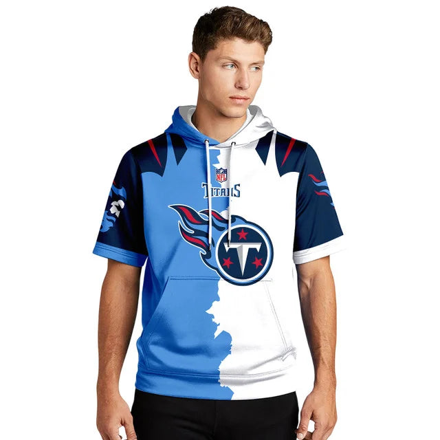 [SPECIAL OFFER] NEW CUSTOMIZED NFL31 TST TENNESSEE TITANS SHORT SLEEVE HOODIE T-SHIRT