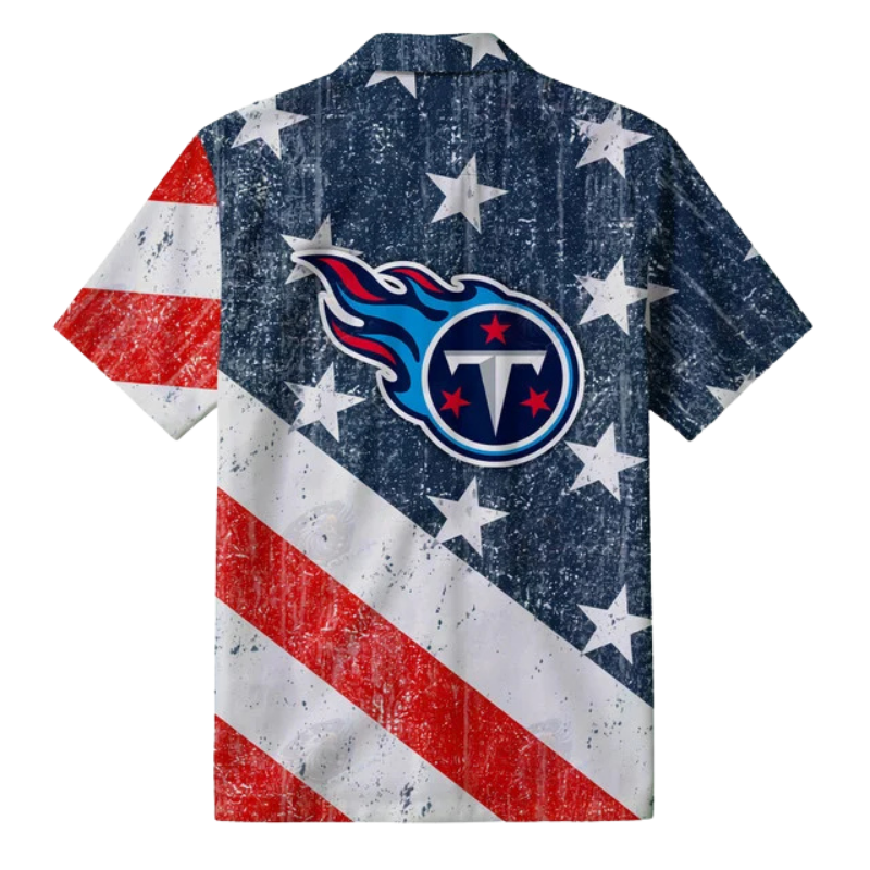 [SPECIAL OFFER] NEW CUSTOMIZED NFL31 TST TENNESSEE TITANS PATRIOTIC 250 USA HAWAIIAN SHIRT
