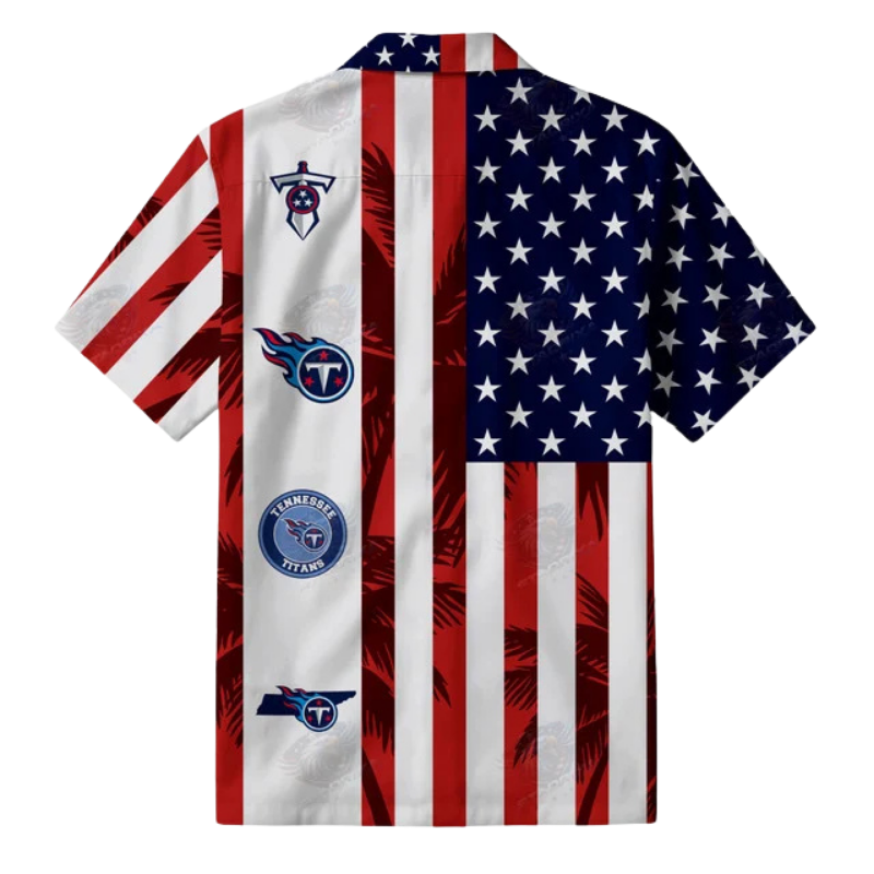 [SPECIAL OFFER] NEW CUSTOMIZED NFL31 TST TENNESSEE TITANS PATRIOTIC 250 USA HAWAIIAN SHIRT