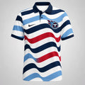 [SPECIAL OFFER] NEW CUSTOMIZED NFL31 TST TENNESSEE TITANS STRIPED POLO SHIRT