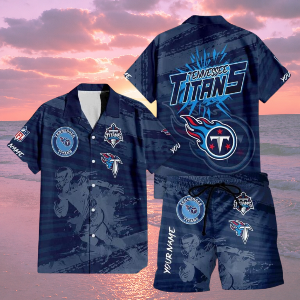 [SPECIAL OFFER] NEW CUSTOMIZED NFL31 TST TENNESSEE TITANS UNISEX HAWAIIAN SHIRT & SHORTS SET