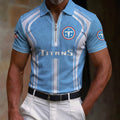 [SPECIAL OFFER] NEW CUSTOMIZED NFL31 TST TENNESSEE TITANS ZIP POLO SHIRT