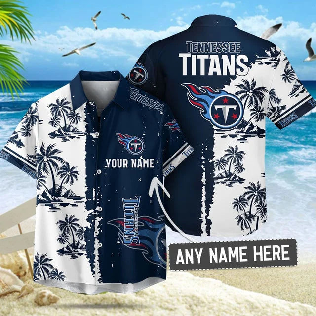 [SPECIAL OFFER] NEW CUSTOMIZED NFL31 TST TENNESSEE TITANS UNISEX HAWAIIAN SHIRT & SHORTS SET