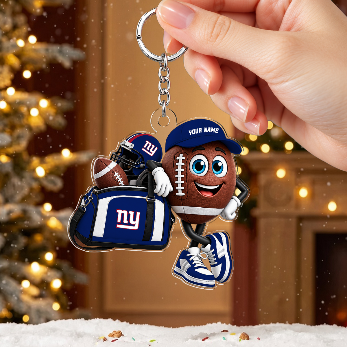 [SPECIAL OFFER] NEW CUSTOMIZED NFL32 NYG NEW YORK GIANTS ACRYLIC KEYCHAIN