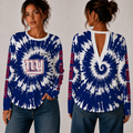 [SPECIAL OFFER] NEW CUSTOMIZED NFL32 NYG NEW YORK GIANTS WOMEN'S BACK V-CUT LONG-SLEEVE SHIRT