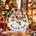 [SPECIAL OFFER] NEW CUSTOMIZED NFL32 NYG NEW YORK GIANTS ROUND GLASS ORNAMENT