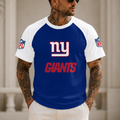 [SPECIAL OFFER] NEW CUSTOMIZED NFL32 NYG NEW YORK GIANTS RAGLAN TEE