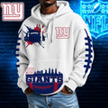 [SPECIAL OFFER] NEW CUSTOMIZED NFL32 NYG NEW YORK GIANTS WAFFLE FULL ZIP HOODIE