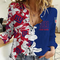 [SPECIAL OFFER] NEW CUSTOMIZED NFL32 NYG NEW YORK GIANTS WOMEN CASUAL SHIRT FOR FAN