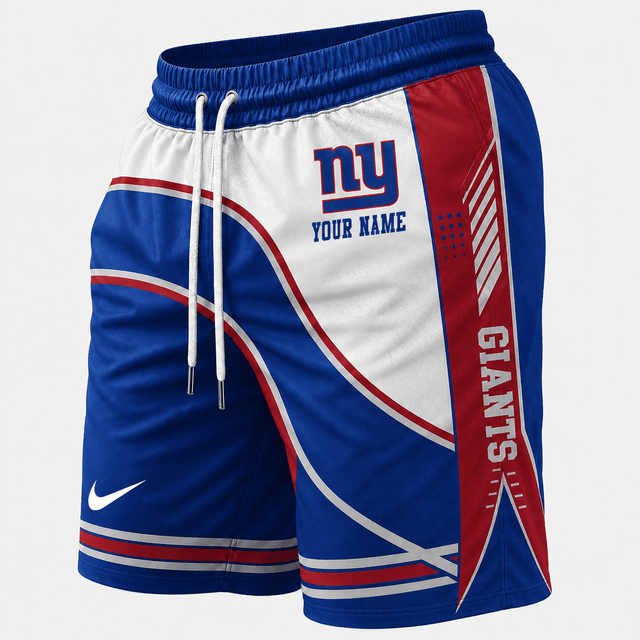[SPECIAL OFFER] NEW CUSTOMIZED NFL32 NYG NEW YORK GIANTS SHORT PANTS