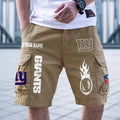 [SPECIAL OFFER] NEW CUSTOMIZED NFL32 NYG NEW YORK GIANTS CARGO SHORTS