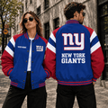 [SPECIAL OFFER] NEW CUSTOMIZED NFL32 NYG NEW YORK GIANTS SATIN VARSITY & BASEBALL JACKET