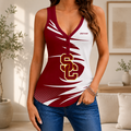 [FAN FAVORITE] NEW CUSTOMIZED NCAA FBS32 USC USC TROJANS WOMEN'S V-NECK TANK TOP