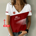 [FAN FAVORITE] NEW CUSTOMIZED NCAA FBS32 USC USC TROJANS V-NECK FEMALE SHIRT