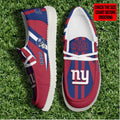 [SPECIAL OFFER] NEW CUSTOMIZED NFL32 NYG NEW YORK GIANTS LOAFER SHOES