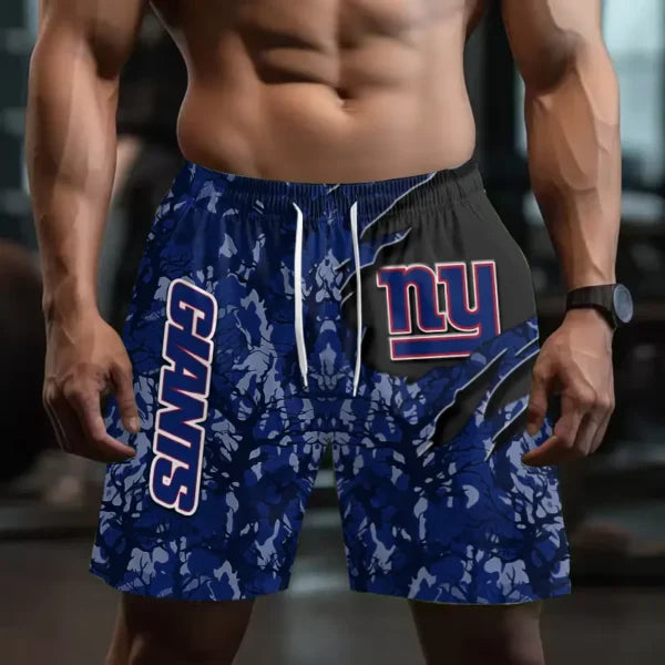 [SPECIAL OFFER] NEW CUSTOMIZED NFL32 NYG NEW YORK GIANTS SHORT PANTS