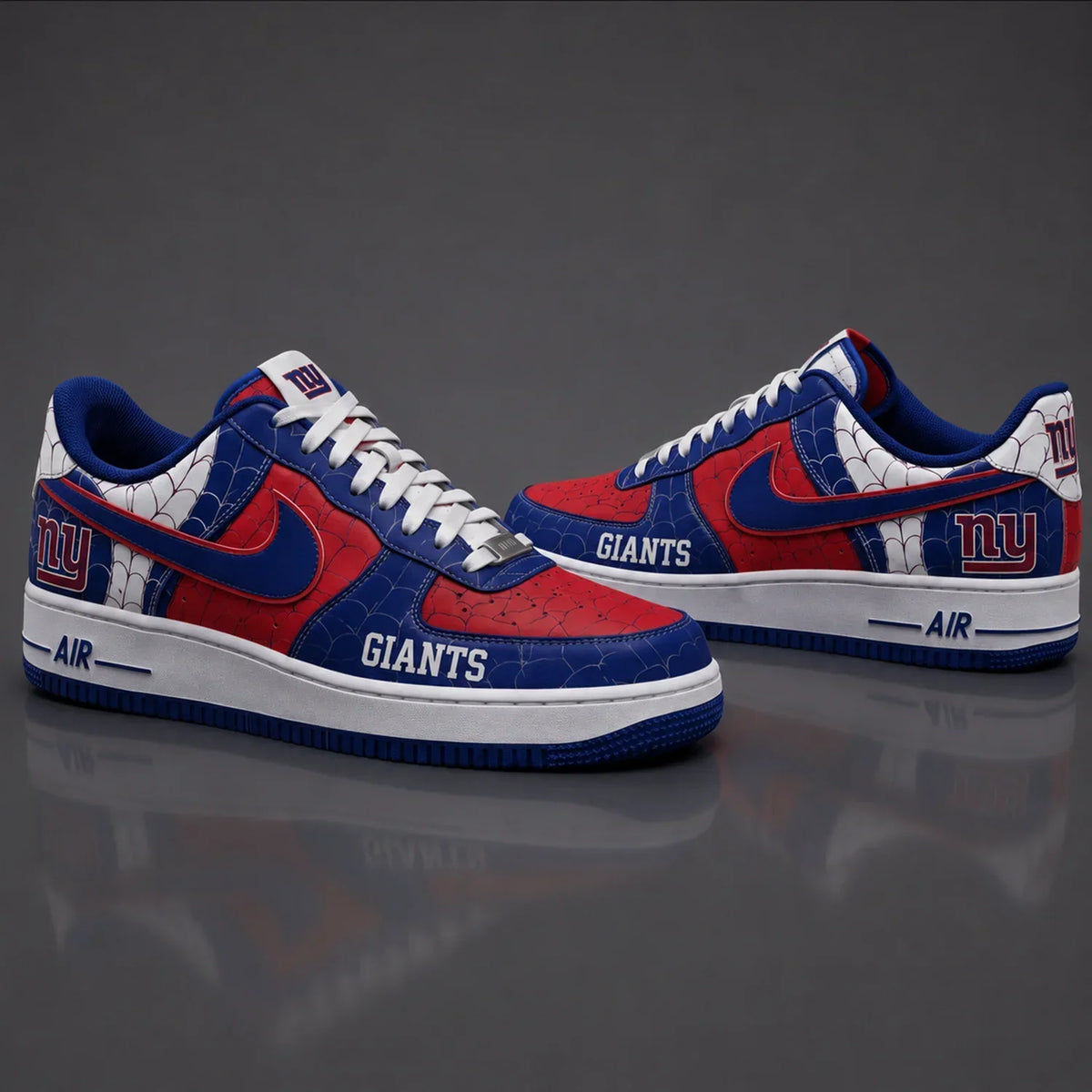 [SPECIAL OFFER] NEW CUSTOMIZED NFL32 NYG NEW YORK GIANTS x SPIDER AF1 SHOES