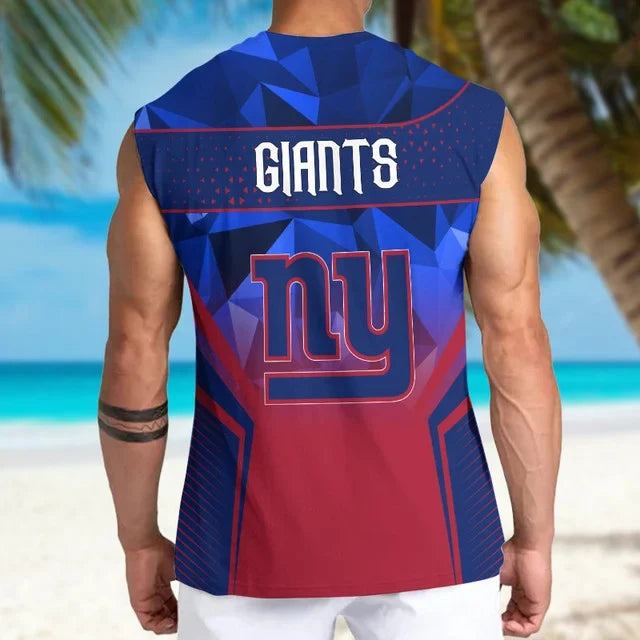 [SPECIAL OFFER] NEW CUSTOMIZED NFL32 NYG NEW YORK GIANTS MEN'S GYM SHIRT