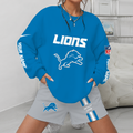 [SPECIAL OFFER] NEW CUSTOMIZED NFL04 DTL DETROIT LIONS UNISEX SWEATSHIRT & SHORTS SET