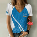 [SPECIAL OFFER] NEW CUSTOMIZED NFL04 DTL DETROIT LIONS V-NECK FEMALE SHIRT
