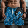 [SPECIAL OFFER] NEW CUSTOMIZED NFL04 DTL DETROIT LIONS SHORT PANTS