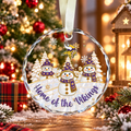 [SPECIAL OFFER] NEW CUSTOMIZED NFL05 MVK MINNESOTA VIKINGS ROUND GLASS ORNAMENT
