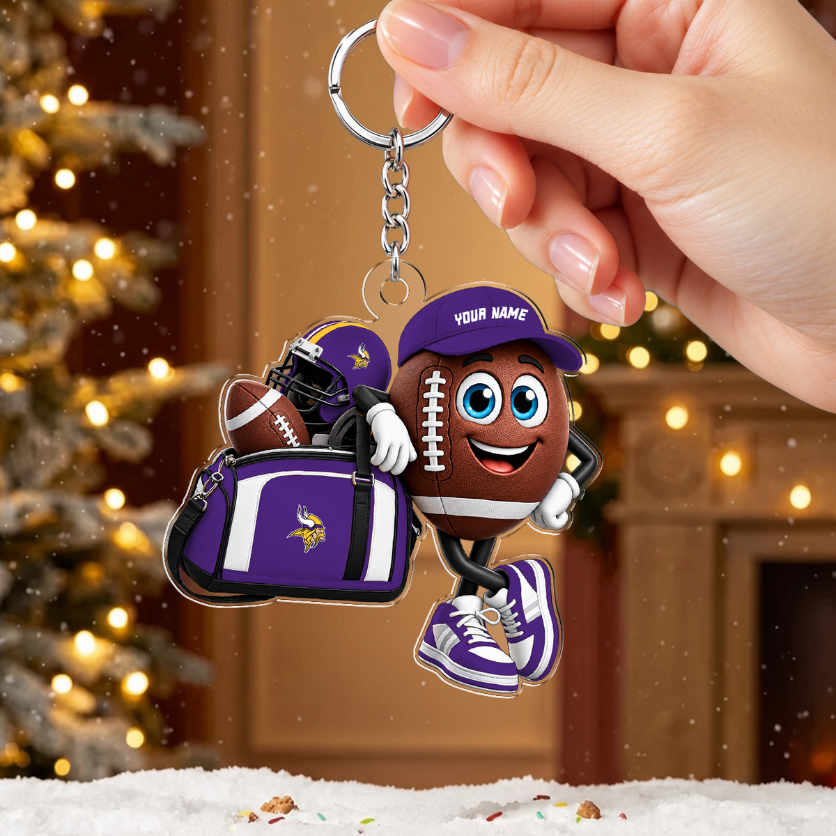 [SPECIAL OFFER] NEW CUSTOMIZED NFL05 MVK MINNESOTA VIKINGS ACRYLIC KEYCHAIN