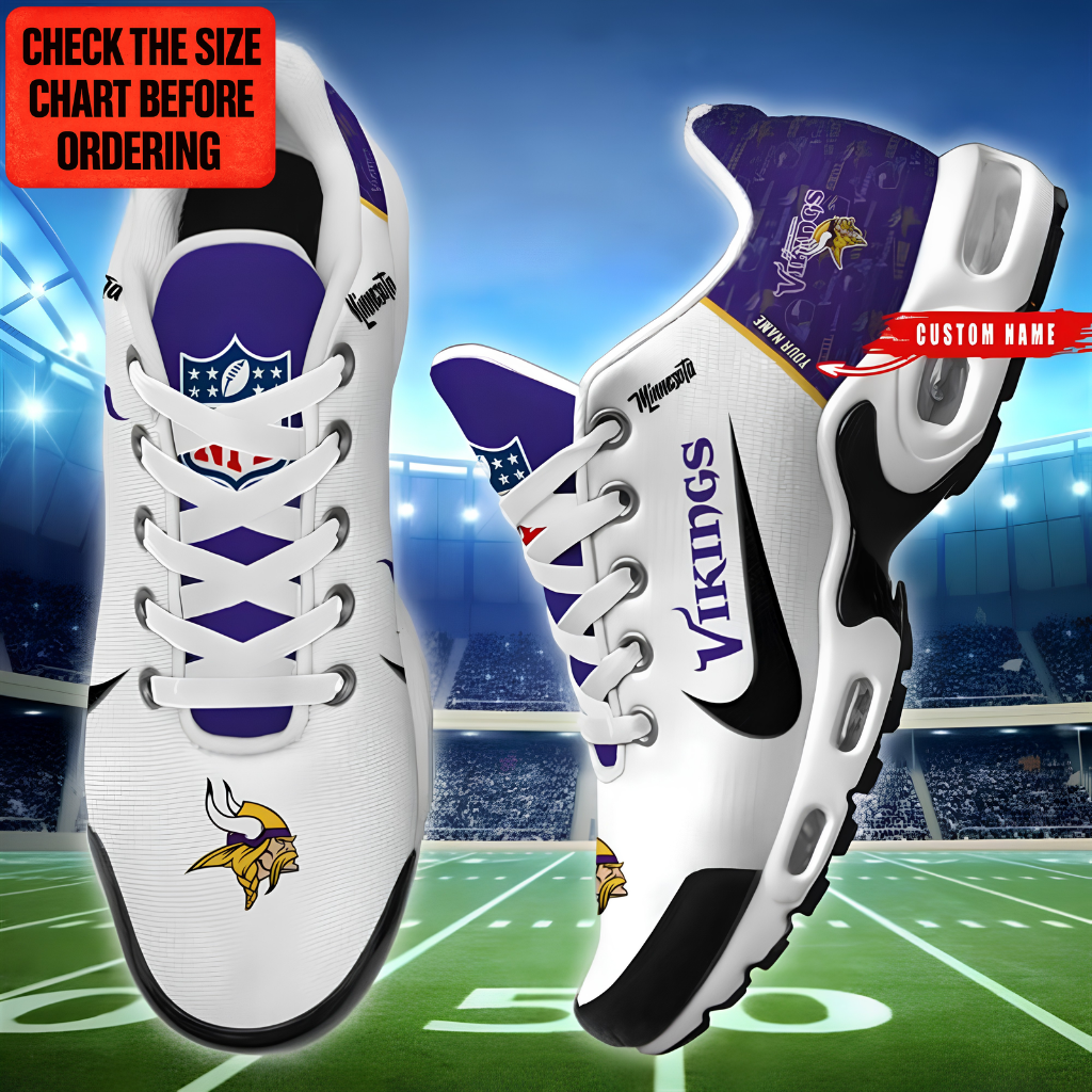 [SPECIAL OFFER] NEW CUSTOMIZED NFL05 MVK MINNESOTA VIKINGS AIR MAX PLUS SNEAKERS