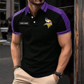 [SPECIAL OFFER] NEW CUSTOMIZED NFL05 MVK MINNESOTA VIKINGS POLO SHIRT