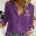 [SPECIAL OFFER] NEW CUSTOMIZED NFL05 MVK MINNESOTA VIKINGS WOMEN CASUAL SHIRT