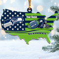 [SPECIAL OFFER] NEW CUSTOMIZED NFL06 SSH SEATTLE SEAHAWKS CHRISTMAS ACRYLIC ORNAMENT