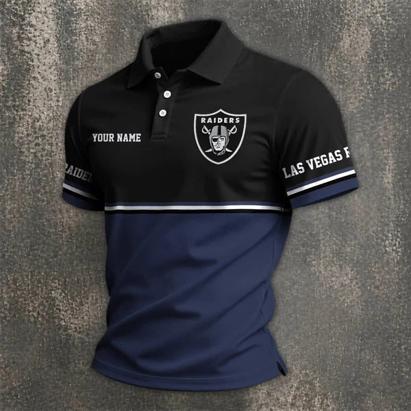 [SPECIAL OFFER] NEW CUSTOMIZED NFL07 LVR LAS VEGAS RAIDERS POLO SHIRT