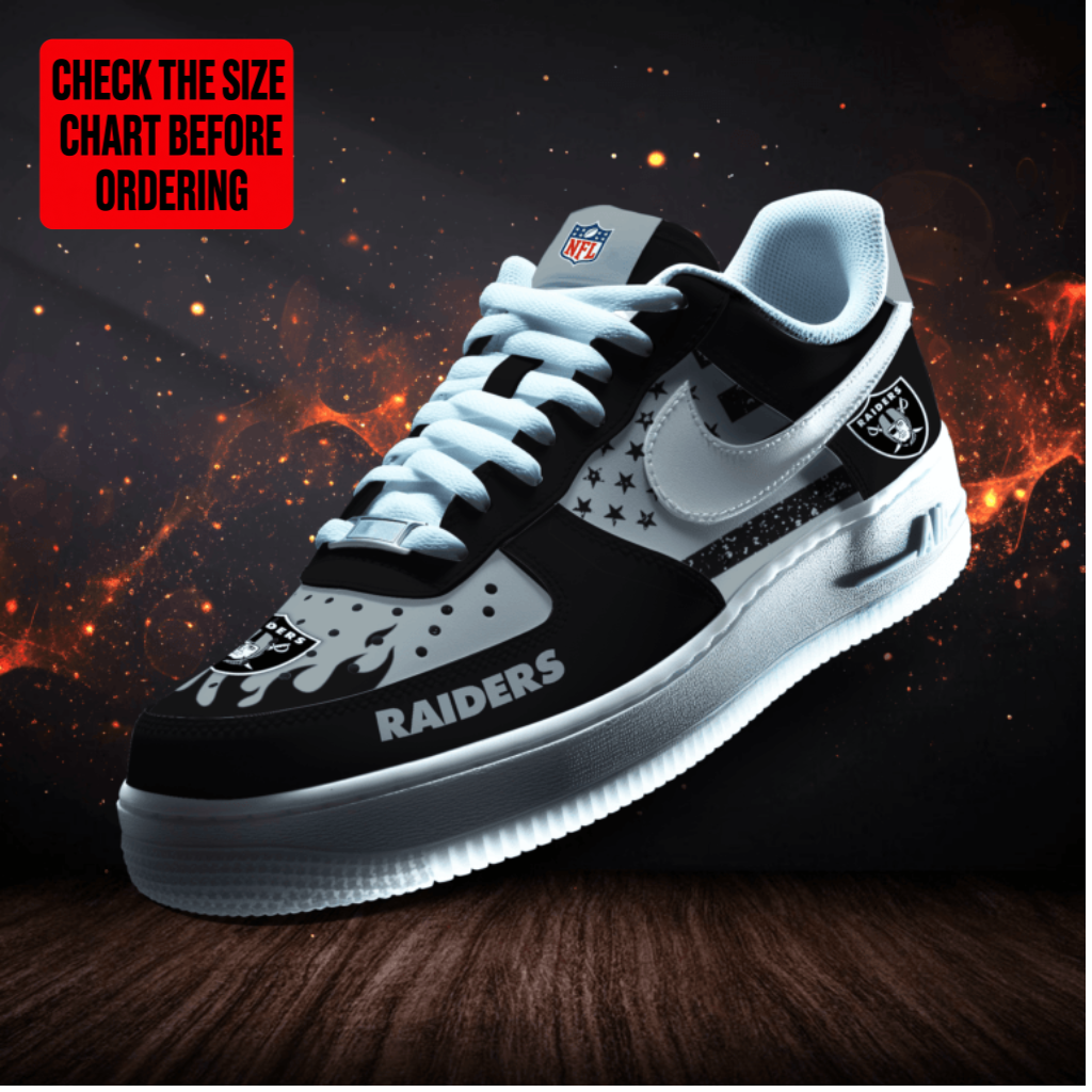 [SPECIAL OFFER] NEW CUSTOMIZED NFL07 LVR LAS VEGAS RAIDERS AF1 SNEAKERS