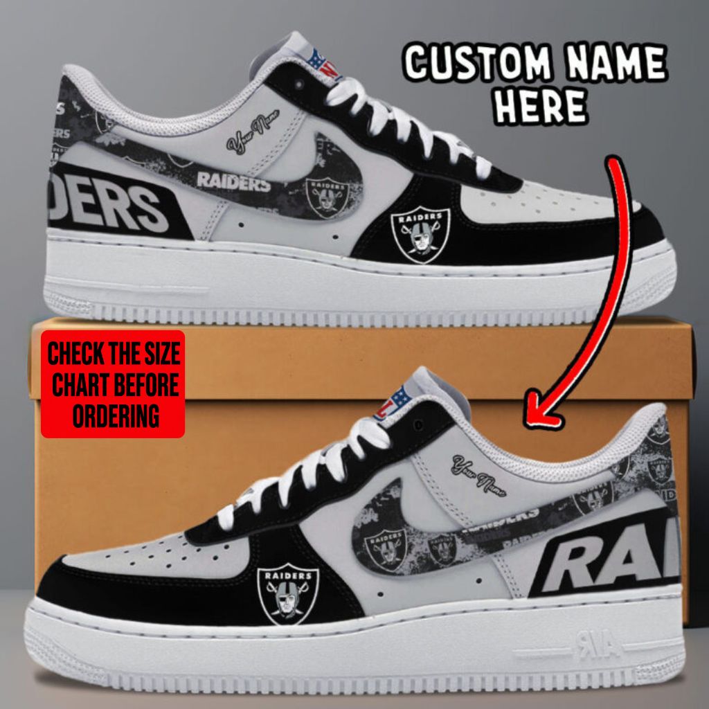 [SPECIAL OFFER] NEW CUSTOMIZED NFL07 LVR LAS VEGAS RAIDERS AF1 SNEAKERS