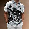 [SPECIAL OFFER] NEW CUSTOMIZED NFL07 LVR LAS VEGAS RAIDERS ZIP POLO SHIRT