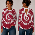 [FAN FAVORITE] NEW CUSTOMIZED NCAA FBS08 ABC ALABAMA CRIMSON TIDE WOMEN'S BACK V-CUT LONG-SLEEVE SHIRT