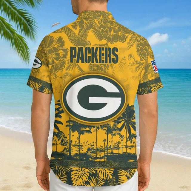 [SPECIAL OFFER] NEW CUSTOMIZED NFL08 GBP GREEN BAY PACKERS UNISEX HAWAIIAN SHIRT