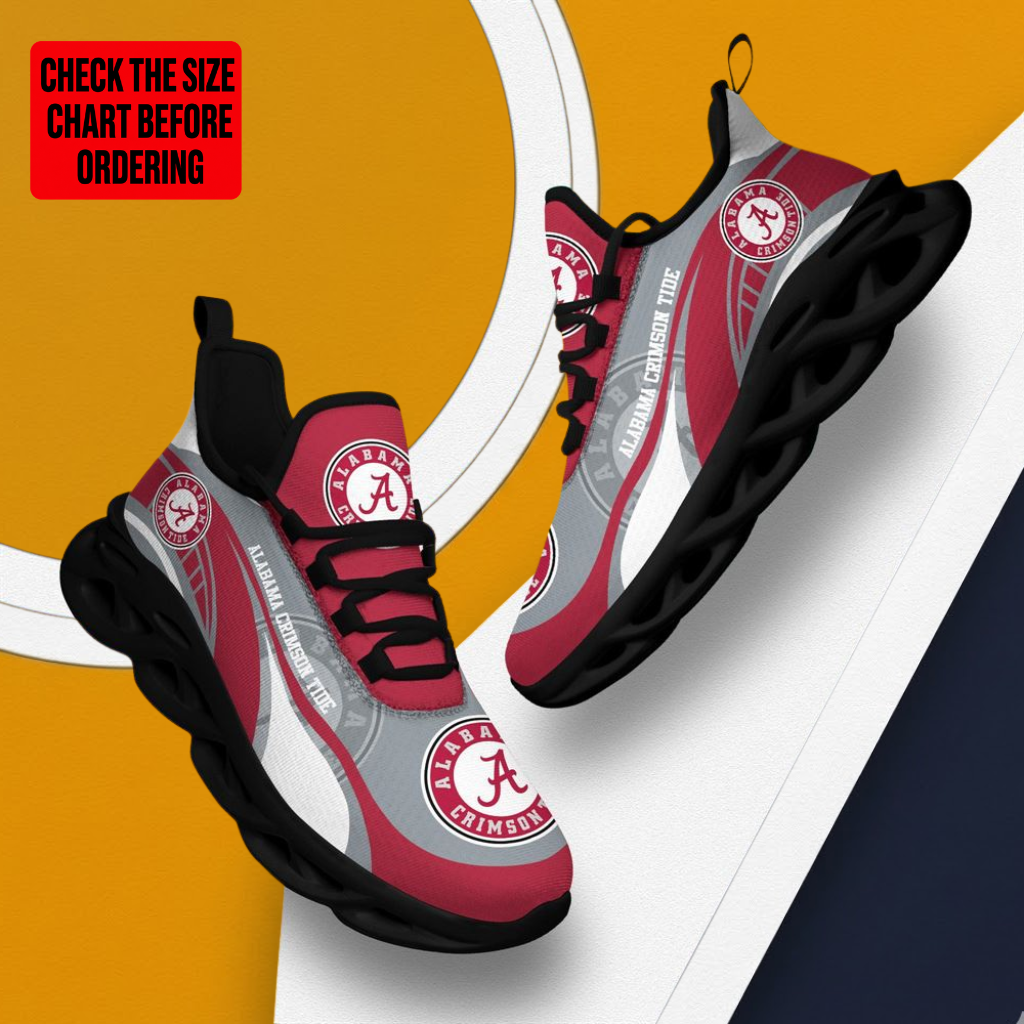 [FAN FAVORITE] NEW CUSTOMIZED NCAA FBS08 ABC ALABAMA CRIMSON TIDE CLUNKY SNEAKERS