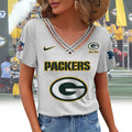 [SPECIAL OFFER] NEW CUSTOMIZED NFL08 GBP GREEN BAY PACKERS V-NECK SHIRT