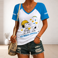 [SPECIAL OFFER] NEW CUSTOMIZED NFL09 LAC LOS ANGELES CHARGERS V-NECK FEMALE SHIRT
