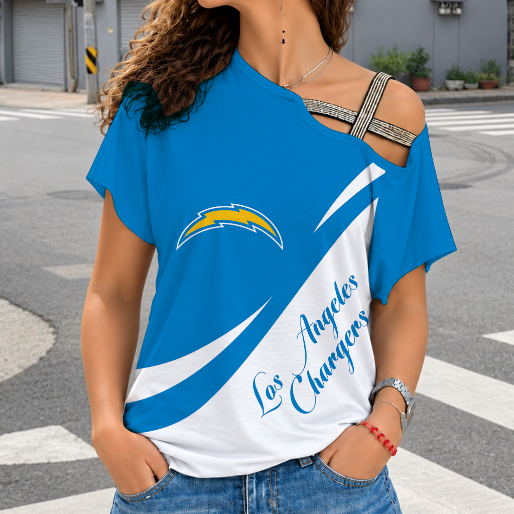 [SPECIAL OFFER] NEW CUSTOMIZED NFL09 LAC LOS ANGELES CHARGERS SHOULDER SHIRT