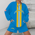 [SPECIAL OFFER] NEW CUSTOMIZED NFL09 LAC LOS ANGELES CHARGERS UNISEX SWEATSHIRT & SHORTS SET