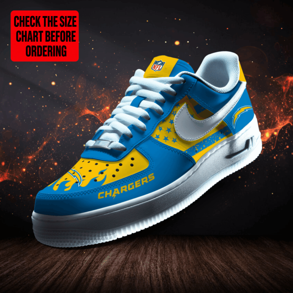 [SPECIAL OFFER] NEW CUSTOMIZED NFL09 LAC LOS ANGELES CHARGERS AF1 SNEAKERS