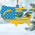[SPECIAL OFFER] NEW CUSTOMIZED NFL09 LAC LOS ANGELES CHARGERS CHRISTMAS ACRYLIC ORNAMENT