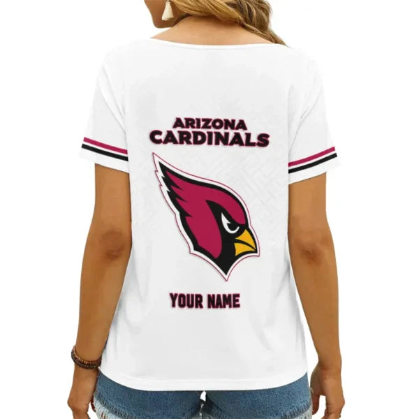 [SPECIAL OFFER] NEW CUSTOMIZED NFL20 ARC ARIZONA CARDINALS V-NECK FEMALE SHIRT