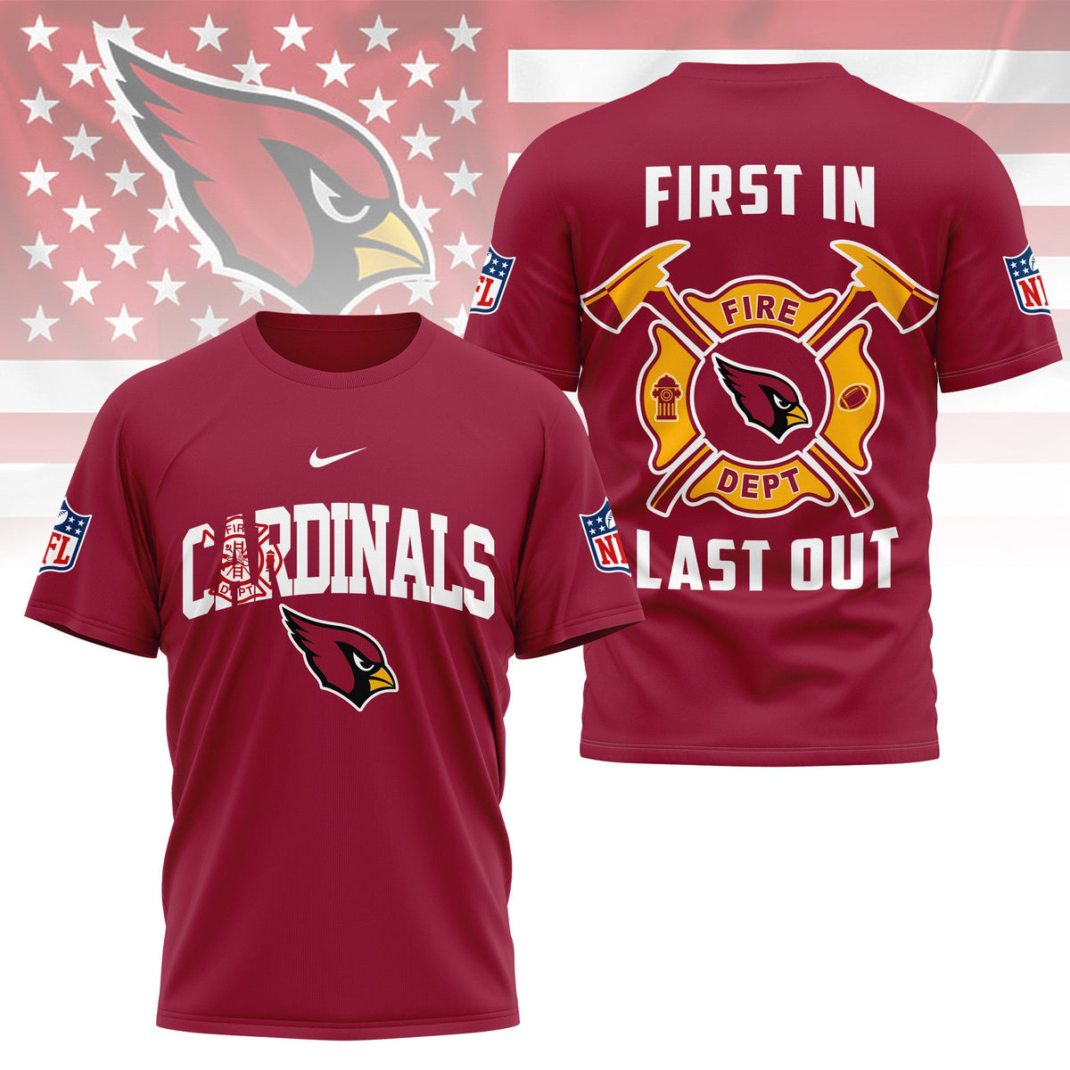 [SPECIAL OFFER] NEW CUSTOMIZED NFL20 ARC ARIZONA CARDINALS T-SHIRT | MULTIPLE COLORS AVAILABLE