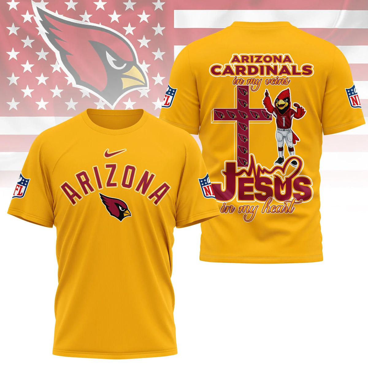 [SPECIAL OFFER] NEW CUSTOMIZED NFL20 ARC ARIZONA CARDINALS T-SHIRT | MULTIPLE COLORS AVAILABLE