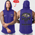 [SPECIAL OFFER] NEW CUSTOMIZED NFL28 BTR BALTIMORE RAVENS HOODED TANK TOP